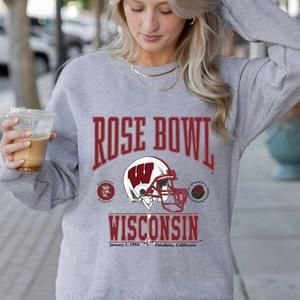 1994 Wisconsin Badger Rose Bow Shirt, Crewneck Sweatshirt Unisex Sweatshirt